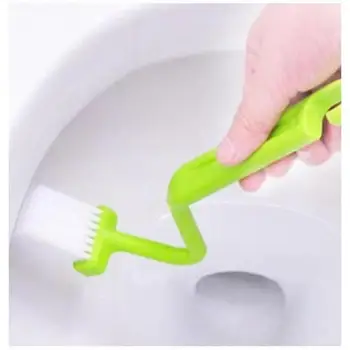 Yaratıcı S-şekilli Tuvalet Temizleme Fırçası Banyo Kavisli Fırça temizlemek için Ölü Açısı Tuvalet V-şekilli Kavisli Fırça