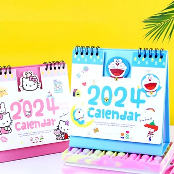 2024 Sanrio Hello Kitty Mini Masa takvimi Anime Ofis Okul Malzemeleri Takvim Masa Takvimi Günlük Haftalık Zamanlayıcı Planlayıcısı