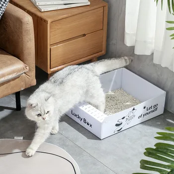 2023 Yeni Tek Kullanımlık Kedi kum kabı Kedi Tuvalet Aylık Tek Kullanımlık Açık Tek Kullanımlık Taşınabilir Sıçrama Dayanıklı Araba Ev Olabilir