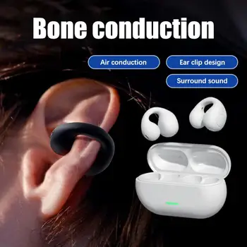 Kulaklık kulak klipsi kablosuz kulaklıklar Kemik İletim Spor Kulaklık TWS Küpe mikrofonlu kulaklık Aramalar