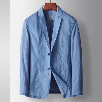 E1253-Erkek günlük yazlık takım elbise, bol kesim ceket