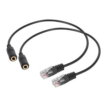2 adet 3.5 mm Stereo Ses Kulaklık Cisco Jack Dişi Erkek RJ9 Fiş Adaptörü dönüştürücü kablosu Kablosu
