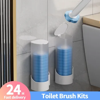 Uzun Saplı Tuvalet Fırçası Esnek Duvara Monte Temizleme Aracı Hiçbir Çıkmaz Temizlik Uygun Banyo Tuvalet Temizleme Kiti Aksesuarı