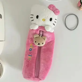 Sanrio Kitty Kedi Hello Kitty Güzel Kırtasiye Çantası Peluş Bebek Kalem Çantası Tatil Hediyeler