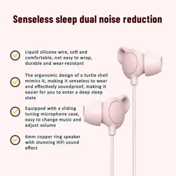 Uyku Kulaklık Gürültü azaltıcı Adanmış Ses Geçirmez Yan Uyku Kulak Tipi-c Arayüzü Kalıcı Ağrısız Kablolu Uyku Kulaklık