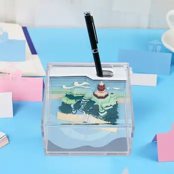 Leifeng Kulesi Modeli Not Masası Oyma Sanatı Zanaat Not Defteri Yapışkan Notlar Memo Pedleri masa dekoru Masaüstü Kırtasiye Yenilik Hediye