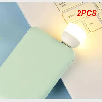 2 ADET USB ışık okuma lambası Mini LED gece ışıklı güç bankası bilgisayar şarj edilebilir ışık göz koruması okuma ışığı