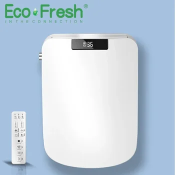Ecofresh kare akıllı tuvalet oturağı kapak elektronik bide kaseler ısıtma temiz kuru akıllı kapak için banyo