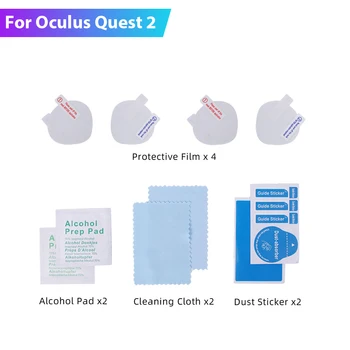 TPU Anti-Mavi HD Şeffaf Lens Filmi Oculus Quest 2 VR Ter geçirmez Lens Koruyucu Filmler Quest 2 VR Gözlük Aksesuarları