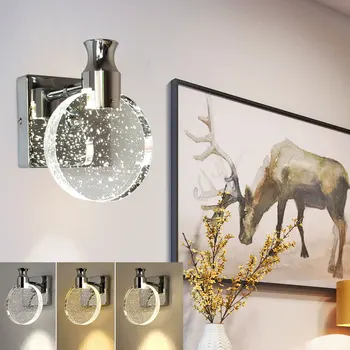 Kristal Duvar Lambası banyo aynası ışık duvara monte LED ev dekor aydınlatma Armatürü Yatak Odası İçin Altın / Gümüş