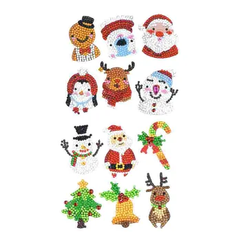 2 Adet Noel Sticker Zanaat Karikatür Santa Kardan Adam Ren Geyiği Ağacı Sticker Noel Çorap Stuffers Ev Dükkanı için