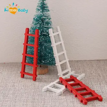 1: 12 Evcilik Minyatür Mobilya El Yapımı Ahşap Noel Merdiven Peri Kapı Çocuk Sihirli Diş Peri Bebek Aksesuarları
