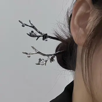 Çin Hanfu Çiçek Şube Saç Sopa Şeftali Çiçeği Tokalar Boncuklu örgülü saç tokası Kadınlar Zarif Saç Çatal Şapkalar