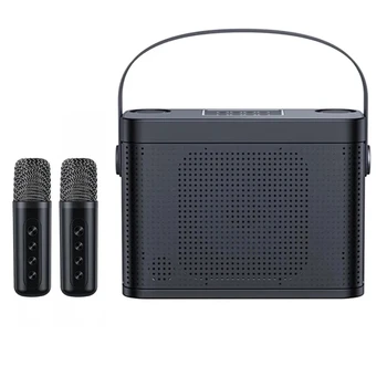 120 W Yüksek Güç Kablosuz Taşınabilir Mikrofon Bluetooth hoparlör Ses Aile Parti Karaoke Subwoofer Soundbox İle DualMicrophone
