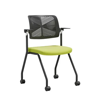 Sadelik konferans ağ sırtlıklı sandalye Kumaş bilgisayar sandalyesi Arkalığı Tabure Minimalist Modern Ofis Mobilyaları Kasnaklar İle