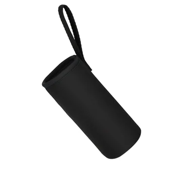 Yalıtımlı içme suyu şişesi Kol Su Şişesi Rahat Sıcak Coverportable Kolu Şişe Kupası Taşıma Çantası Siyah