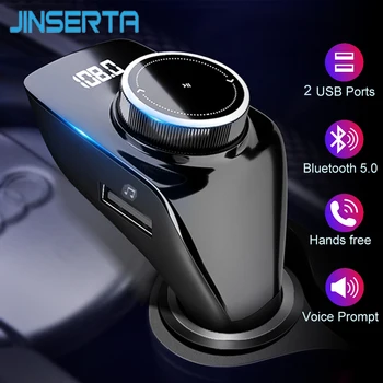 JINSERTA HiFi Kayıpsız Müzik MP3 Çalar Araç Kiti Eller Serbest FM Modülatör 3.5 mm AUX Jack APE FLAC USB Ses Adaptörü Alıcı