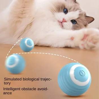 Elektrikli Kedi Topu Oyuncaklar Otomatik Haddeleme Akıllı Kedi Oyuncaklar Interaktif Kediler için Eğitim Kendinden hareketli Yavru Oyuncaklar Kapalı Oyun için