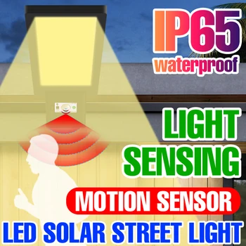 LED güneş ışığı 50W sokak lambası SMD2835 açık bahçe veranda ışık IP65 su geçirmez spot Led reflektör güneş enerjili fener
