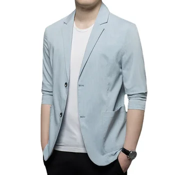 5565-2023 Takım Elbise erkek giyim sonbahar sensörü takım elbise erkek Kore versiyonu ince Tek Batı iş rahat Batı servis erkekler
