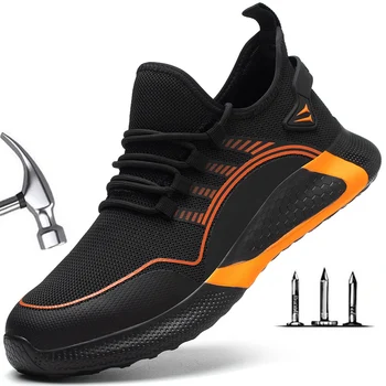 2023 Hafif İş Güvenliği Ayakkabıları Adam İçin Nefes Spor Güvenlik Ayakkabıları iş çizmeleri S3 Anti-Smashing Anti-iercing