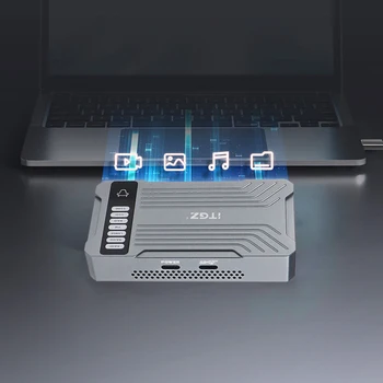 M. 2 NVME SSD RAID Kutusu HDD Katı Hal Durumda 20Gbps Çift Bay Dizi Mobil Sabit Disk Muhafazası USB3. 2 Gen2 Windows Macbook PC için