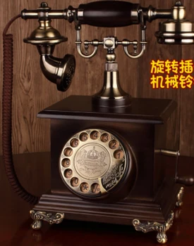 Moda bağbozumu Sabit telefon amerikan kaliteli klasik döner plaka telefon