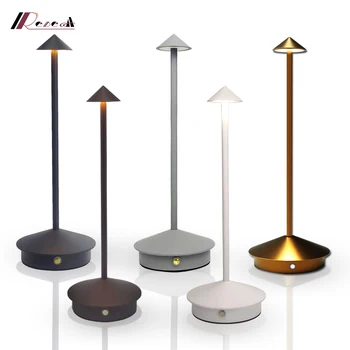 Ok masa lambası LED şarj edilebilir masa lambası taşınabilir tüm alüminyum başucu lambası restoran bar atmosfer gece lambası