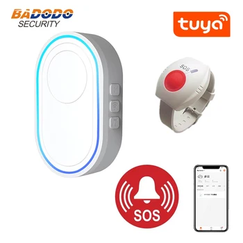 Tuya Smartlife APP Akıllı WıFı SOS Yaşlı Bakımı Alarm Sistemi Acil Panik Butonu Bilezik