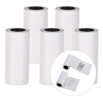 3 Rulo Kendinden Yapışkanlı Termal kağıt rulosu Beyaz Yapışkan Kağıt BPA İçermeyen 57x30mm olmadan Destek Kağıdı Cep Termal Yazıcı