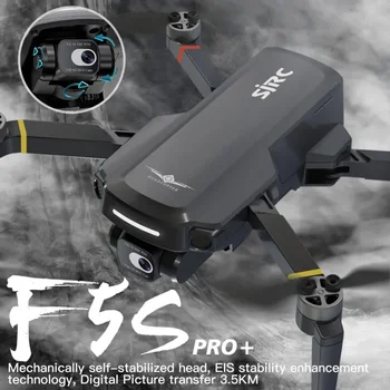 HD 4K Kamera F5S Pro Drone 4K Profesyonel FPV fırçasız motor Katlanabilir 3KM RC dört pervaneli helikopter RC 2 Eksenli Gimbal Drone İle