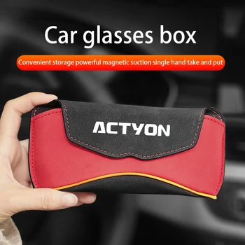 Ssangyong Actyon için Araba Güneş Gözlüğü Tutucu Çok fonksiyonlu Gözlük Klip Fatura Klip Araba aksesuarları