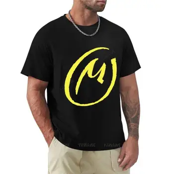 Sarı ' M ' (La marque Jaune) T-Shirt özelleştirilmiş t shirt o boyun t-shirt gömme t shirt erkekler için pamuklu bluz tees erkek tişört