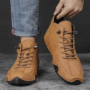 Erkekler Sneakers ayakkabı erkekler için rahat vulkanize ayakkabı açık ışık Dantel-up PU deri moda Roma yeni tenis Zapatillas