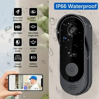 Tuya Kablosuz Kapı Zili Su Geçirmez WİFİ Video Akıllı Ev kapı zili kamerası Düğmesi Hoş Geldiniz Zil Güvenlik Alarmı Ev İçin