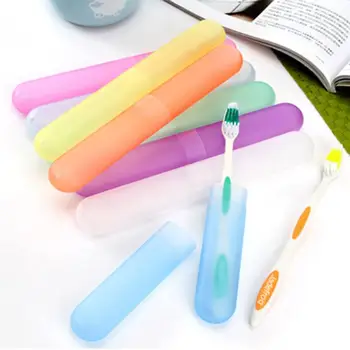 Şeker Renkler Diş Fırçaları Kılıfı Diş Fırçaları Koruyucu Buğday Samanı Taşınabilir Seyahat Diş Fırçası Çubuklarını Kalem Kutusu