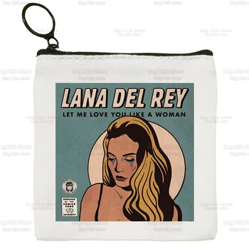 Y2k Şarkıcı Lana Del Rey Tuval bozuk para cüzdanı Debriyaj Ldr 90s Sadece Yaşam için Bez bozuk para cüzdanı Öğrenci Çantası Özelleştirme