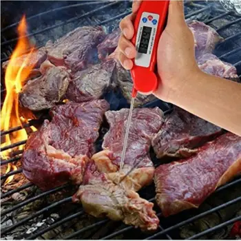 Anında Oku Dijital gıda sondası barbekü ızgara termometresi Katlanabilir Mutfak Et BARBEKÜ Pişirme Hızlı Termometre Mutfak Malzemeleri