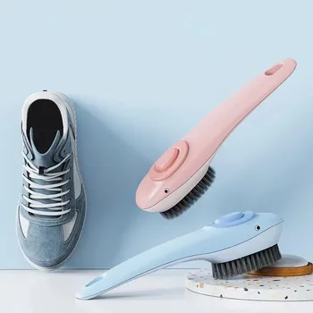 Temizleme Fırçası Sabunluk İle Yumuşak Kıllı Sıvı Ayakkabı Fırçası Giyim Kurulu Fırça Çok Fonksiyonlu Ev Temizlik Aracı