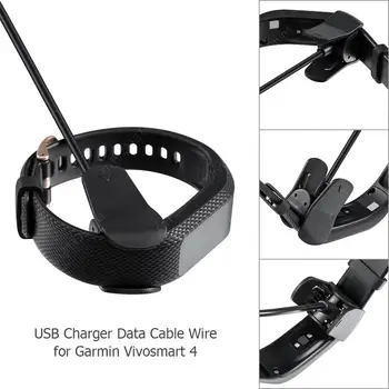 Plastik Şarj Cradle Klip akıllı saat 1m USB şarj aleti Veri kablo tel Kablosu Garmin Vivosmart 4 Watch4