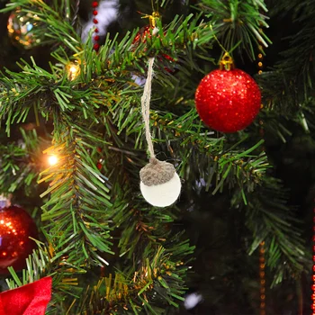 Noel Ağacı Asılı Kolye DIY Keçe suni çam kozalağı Topları Masa Süslemeleri Noel Ağacı Süsler 10x2x2cm