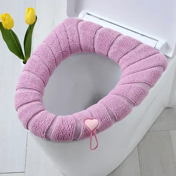 Kış Sıcak Tuvalet klozet kapağı Su Geçirmez Yumuşak Closestool Mat Banyo Pedi o şeklinde klozet taharetliği Tuvalet Kapağı Aksesuarları