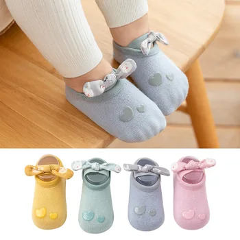 Bebek Çorap Çift taraflı Dağıtım Sığ Bebek Yürümeye Başlayan Bebek Çorap Düşük Üst Tekne Çorap papyon Kat Çorap Bebek Aksesuarları