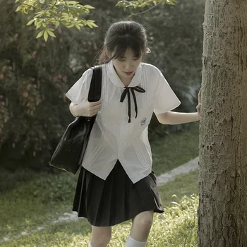 Okul Kız Üniforma Jk Akordeon Pilili Gömlek Çin Üniformaları Lise Genç Mezuniyet Koro Sınıf Takım Elbise Denizci Kıyafeti