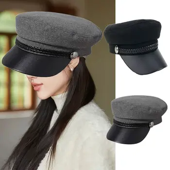 Ingiliz Retro Bere Şapka Gazete Ressam Şapka Düz Kapaklar Donanma Şapka Sıcak Sekizgen Şapka Ördek Dil Kapaklar Kadın Bayan Kız