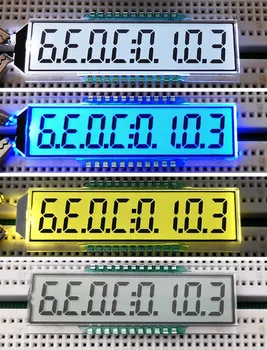 22PİN TN Pozitif 8 Haneli Segment LCD Panel 3.3 V Beyaz / Sarı Yeşil / Mavi Aydınlatmalı Dinamik Sürücü