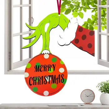 Noel İşareti Kordon İle Atmosferik İlginç Ahşap Parmak İşaretleri Mevsimsel Dekorları Noel Ağacı Kapı Pencere Küpeşte
