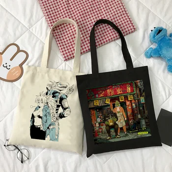 Japon animesi Çizgi Roman Dorohedoro Moda Kanvas Çanta Gotik Alışveriş Büyük Kapasiteli Kadın Çanta Vintage omuzdan askili çanta Klasik Çanta