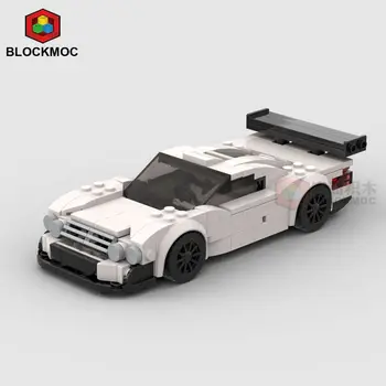 MOC Tuğla Benz CLK GTR C63 E190 EVO Yarış Spor Araba Teknik Araç Hız Şampiyonu Racer Yapı Taşları Garaj Oyuncak Boys İçin