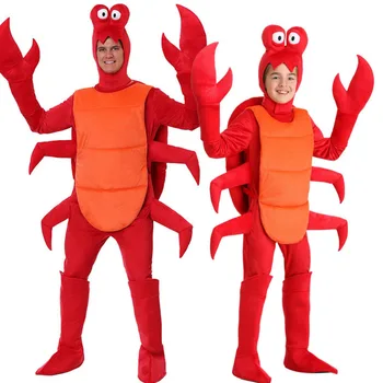 Çocuk Günü Yengeç Cosplay Cadılar Bayramı Karnaval Sahne Performansı Cosplay Parti Yetişkin Çocuk Deniz Hayvanları Yengeç Kostümleri